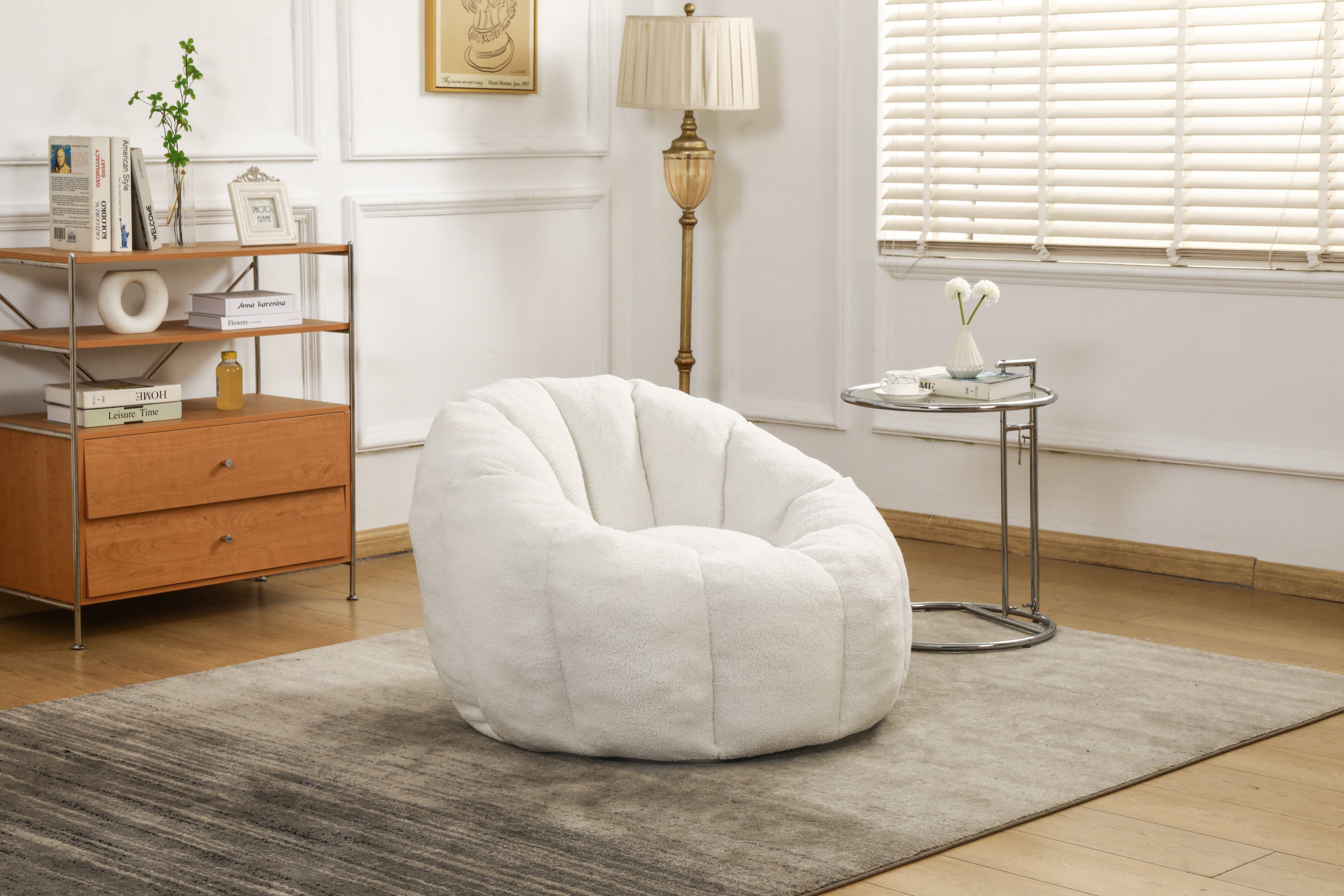 Bean Bag Chair, Bean Bag Sofa Chair with Armrests Stuffed High-Density Foam, Lazy Sofa Comfy Chairs, BeanBag Chair for Adults in Living Room, Bedroom Reading
