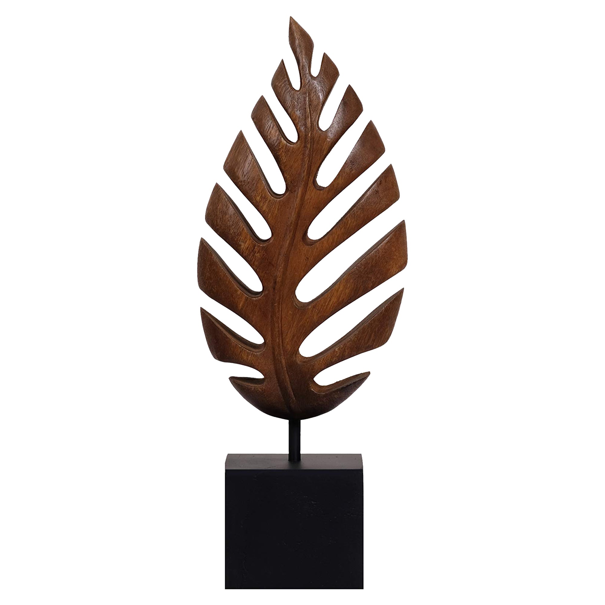 Madilyn Leaf – Hand-Carved Wooden Sculpture, Artistic Home Décor