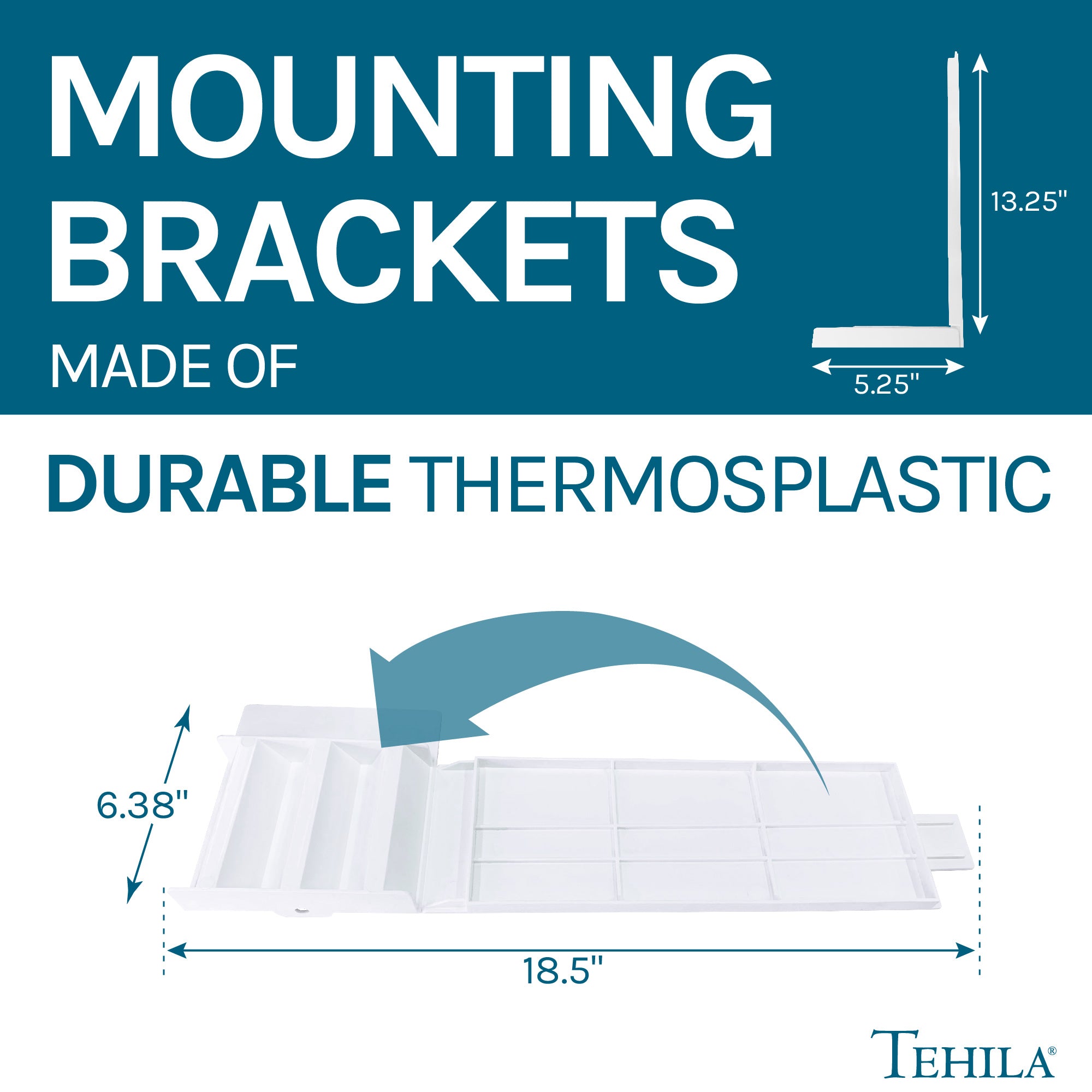 Tehila White Wall Mounting Kit for Tehila Standard Sinks
