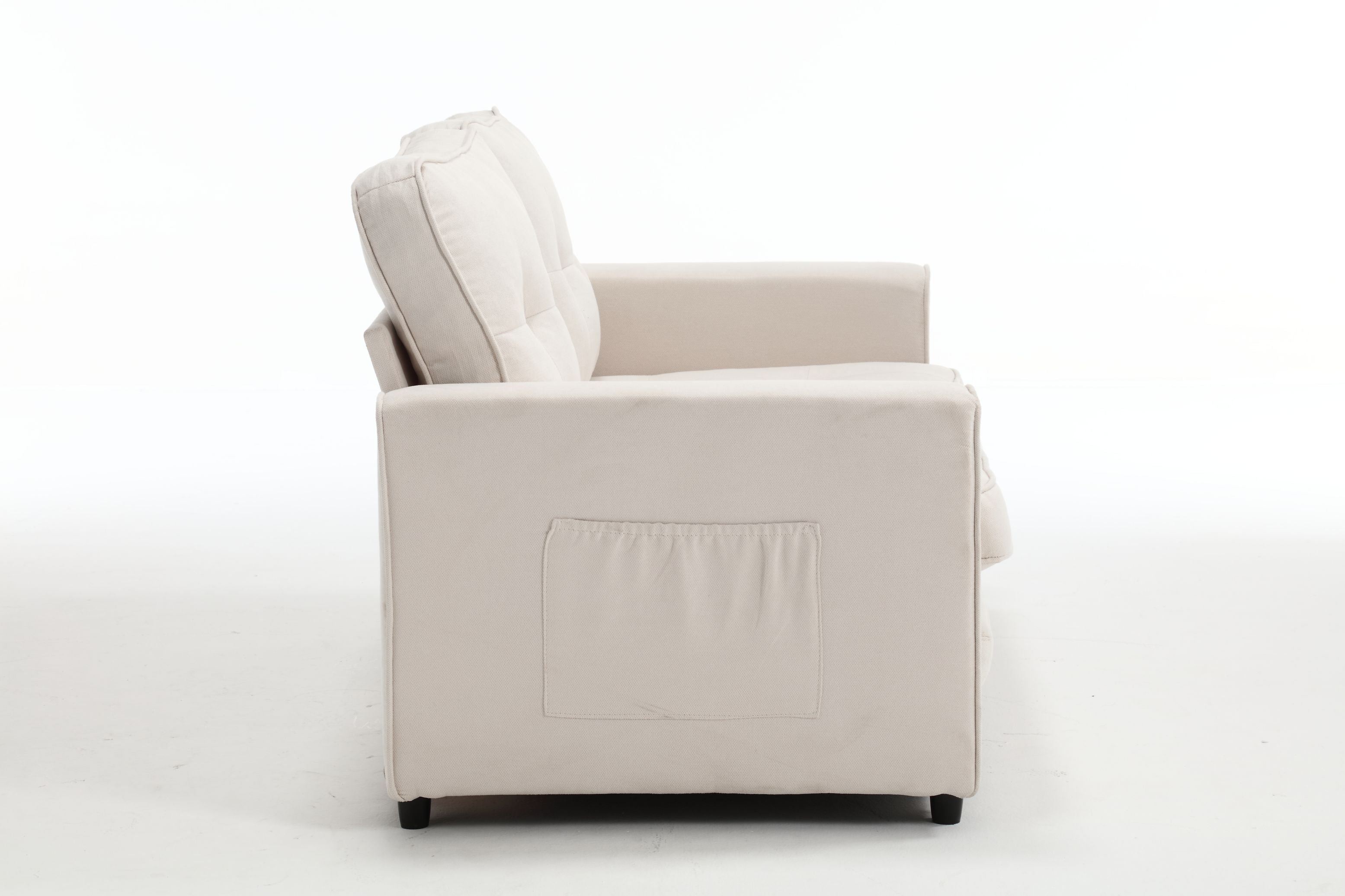 3-Fold Convertible Futon Sofa Bed Space-Saving Loveseat