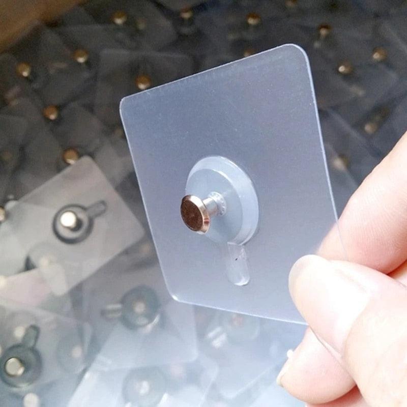 10 Pcs Punch-Free Adhesive Wall Hooks for Drywall & Doors