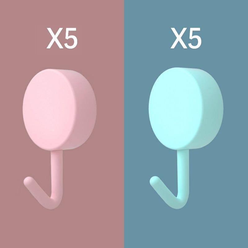 10PCS Strong Self-Adhesive Wall Hooks – No Drilling Needed