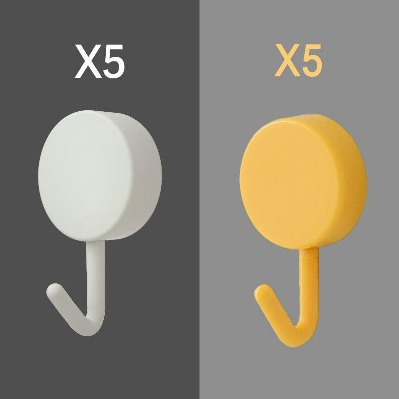 10PCS Strong Self-Adhesive Wall Hooks – No Drilling Needed