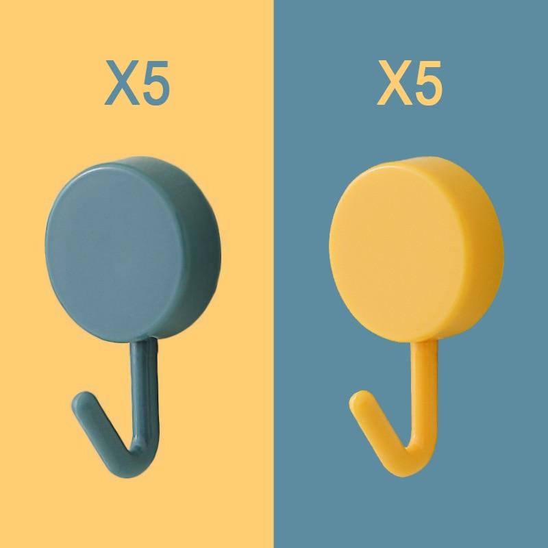 10PCS Strong Self-Adhesive Wall Hooks – No Drilling Needed