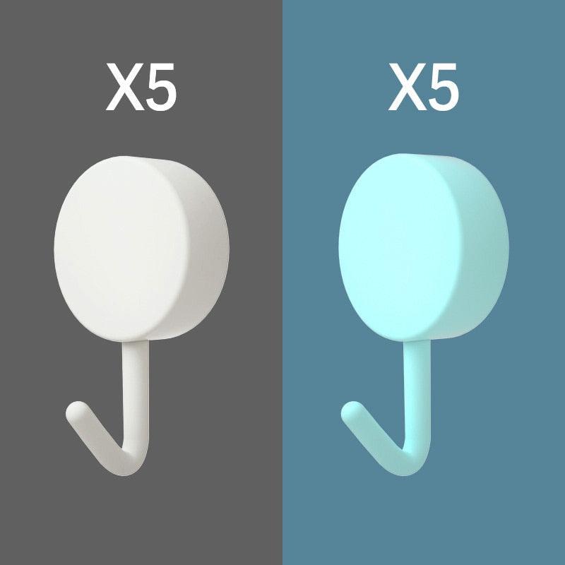 10PCS Strong Self-Adhesive Wall Hooks – No Drilling Needed