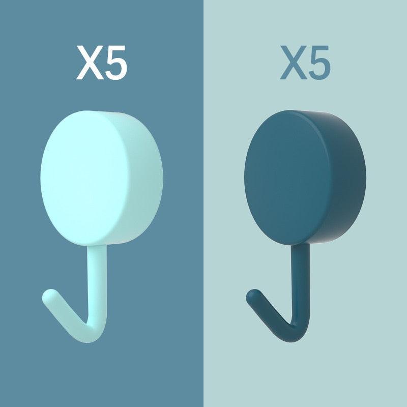 10PCS Strong Self-Adhesive Wall Hooks – No Drilling Needed