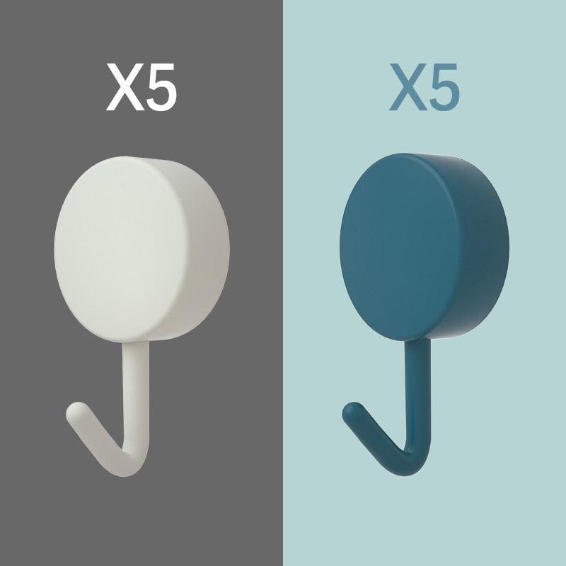 10PCS Strong Self-Adhesive Wall Hooks – No Drilling Needed