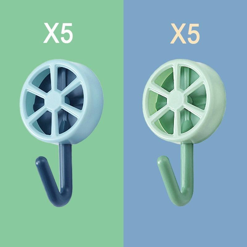 10PCS Strong Self-Adhesive Wall Hooks – No Drilling Needed