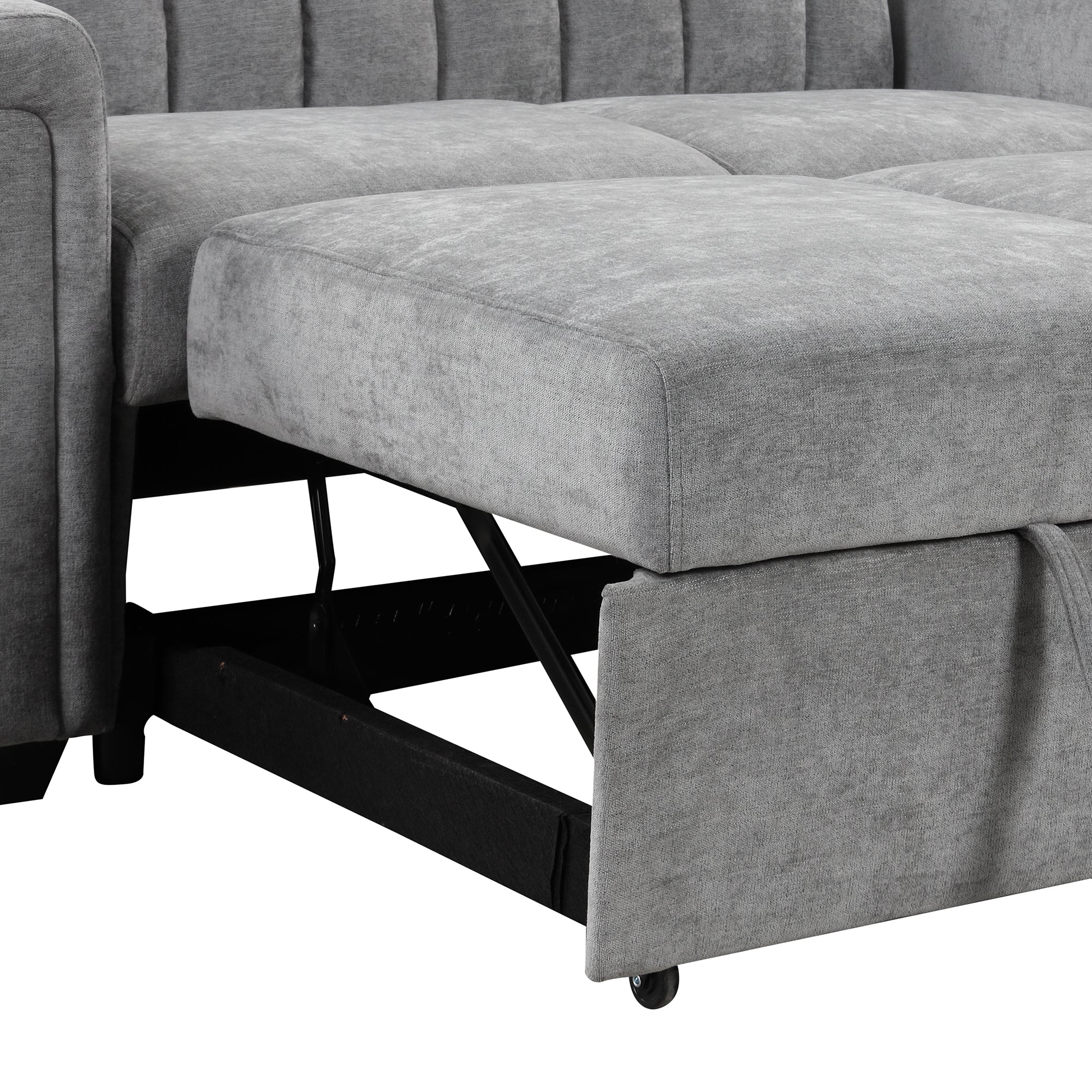 Convertible Soft Cushion Sofa Pull-Out Bed for Two
