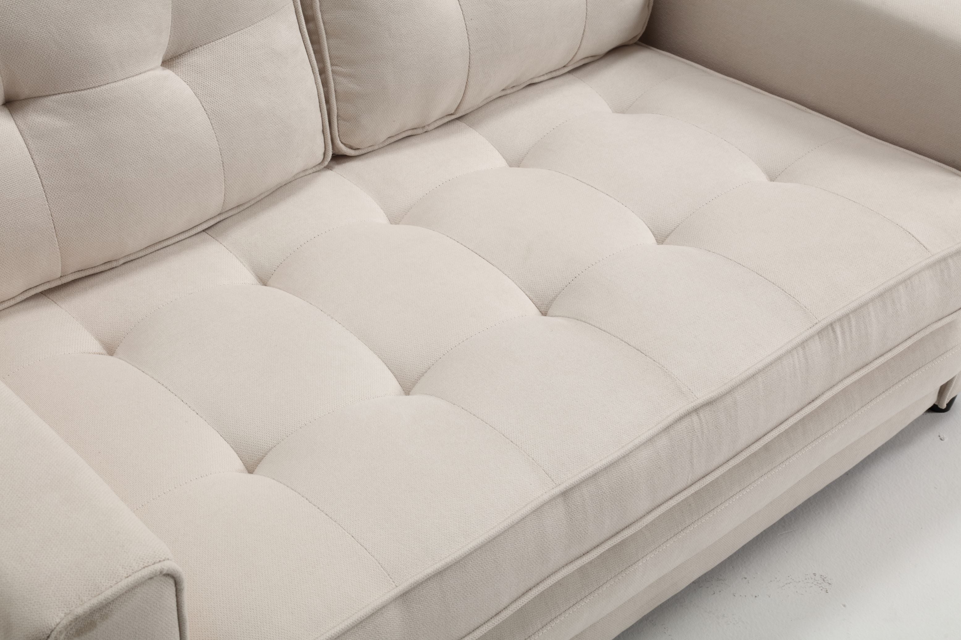 3-Fold Convertible Futon Sofa Bed Space-Saving Loveseat