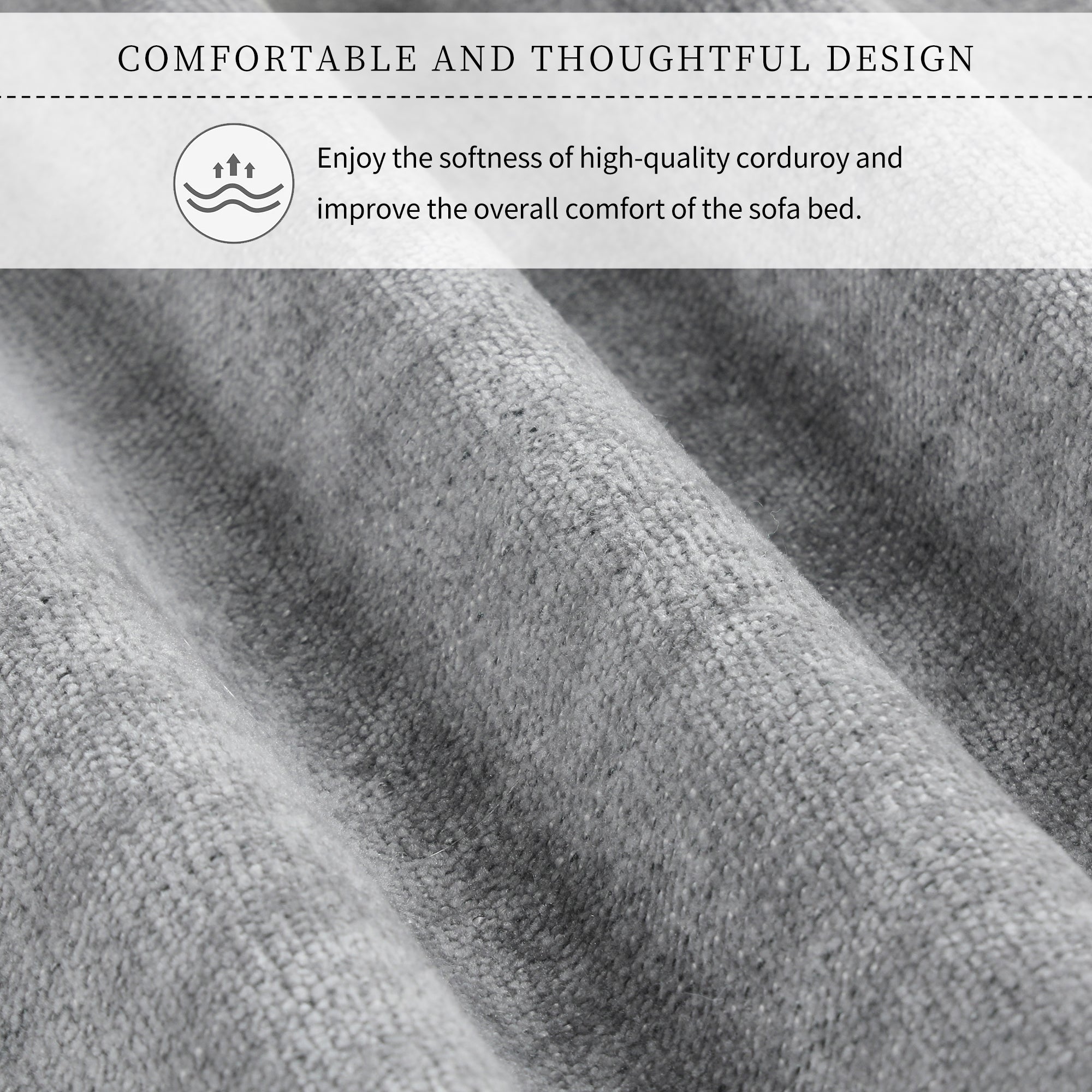 Convertible Soft Cushion Sofa Pull-Out Bed for Two