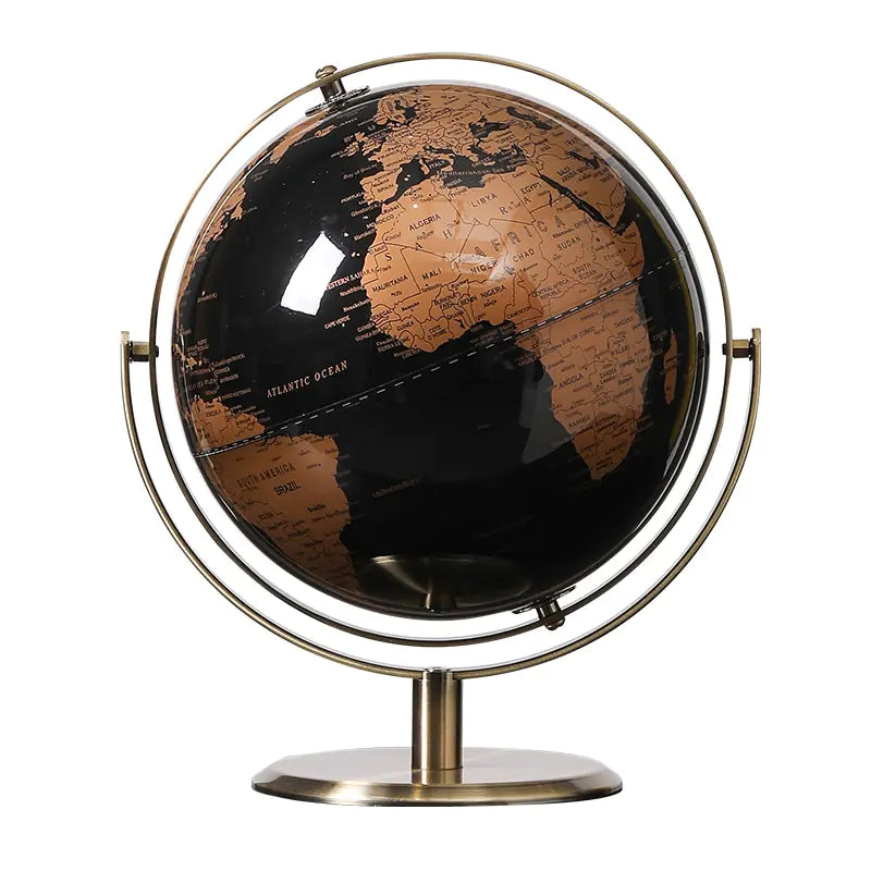 Retro World Globe Map Ornament for Home Office Decor Accessories
