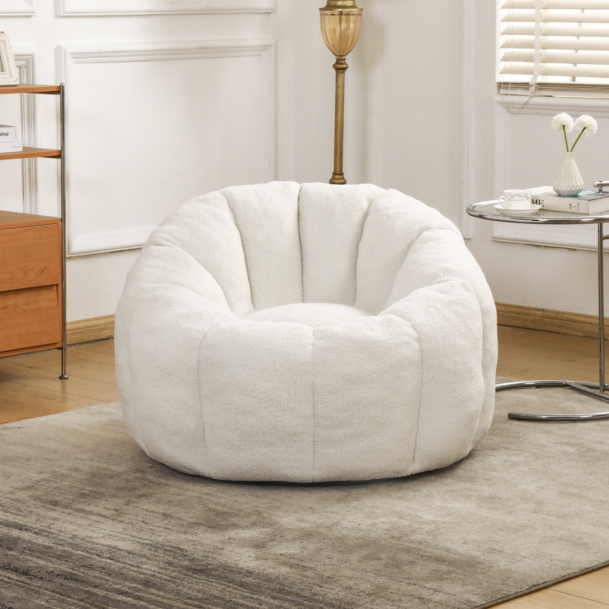 Bean Bag Chair, Bean Bag Sofa Chair with Armrests Stuffed High-Density Foam, Lazy Sofa Comfy Chairs, BeanBag Chair for Adults in Living Room, Bedroom Reading