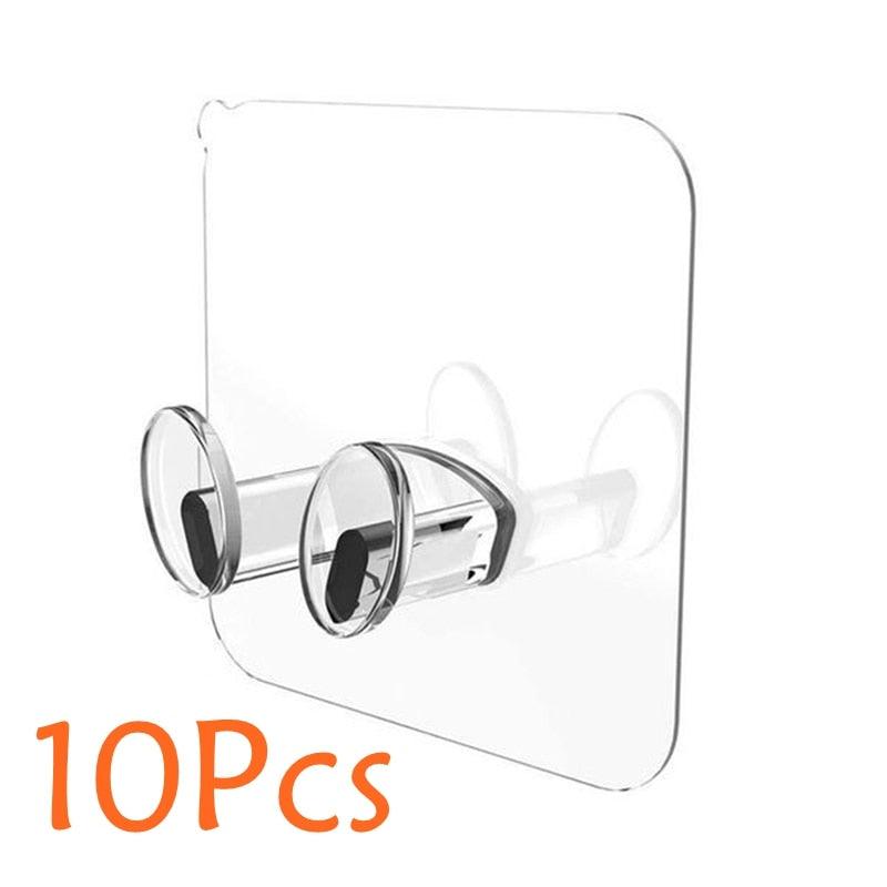 Punch-Free Wall Storage Hooks for Power Plugs – 5/10/20 Pcs