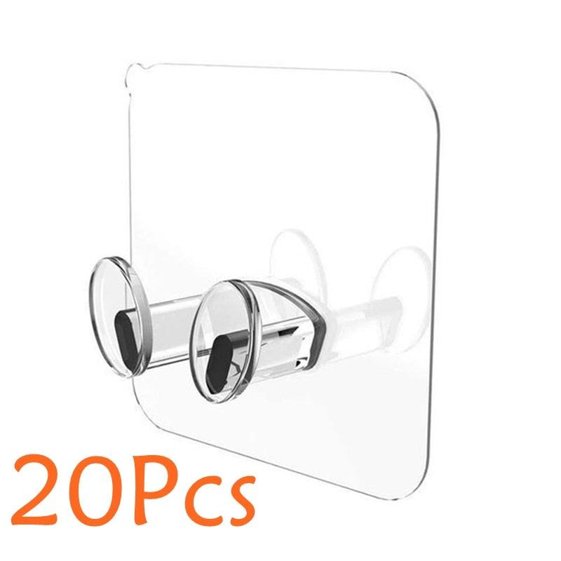 Punch-Free Wall Storage Hooks for Power Plugs – 5/10/20 Pcs