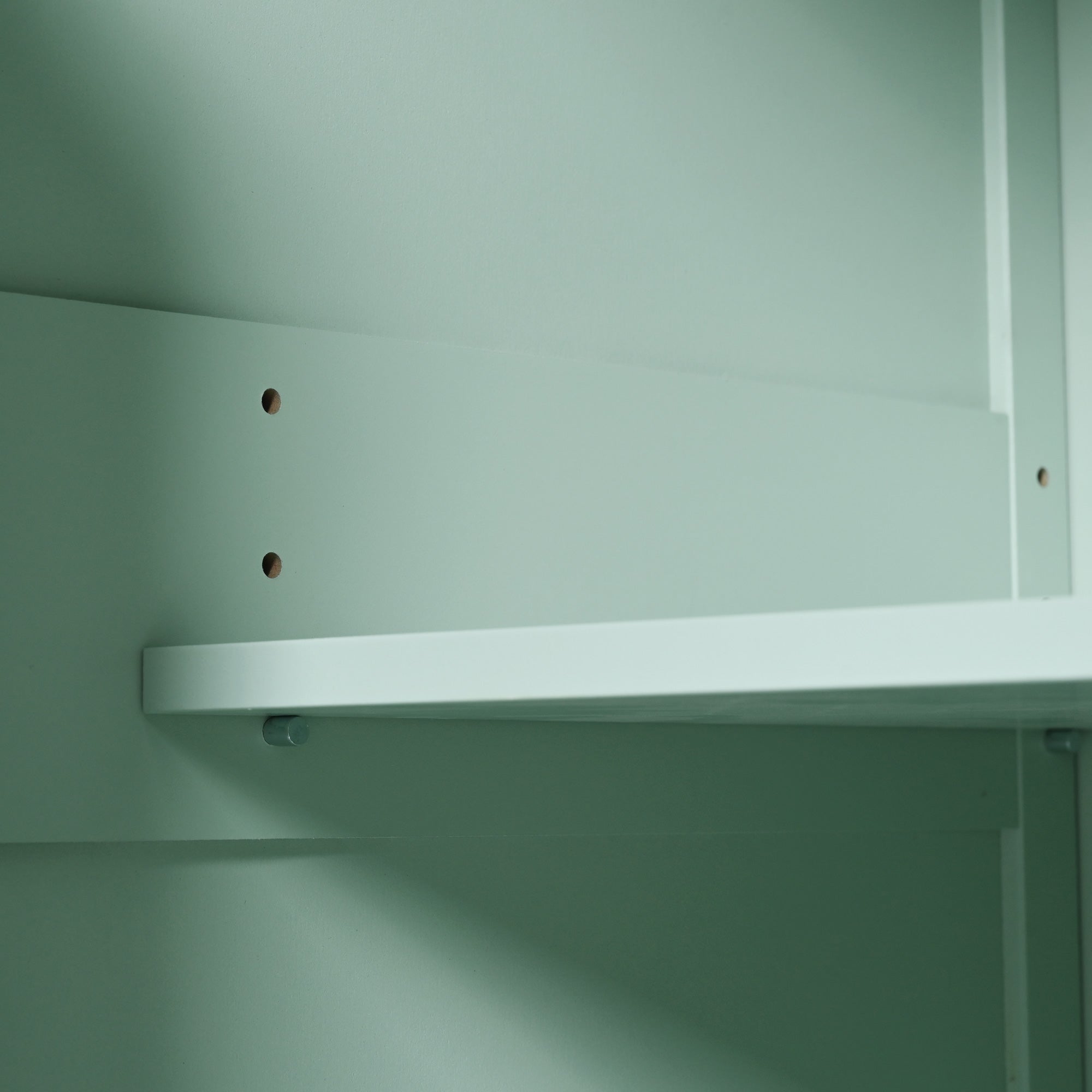 Mint Green Kitchen Trolley with Cabinet and 3 Dining Drawers
