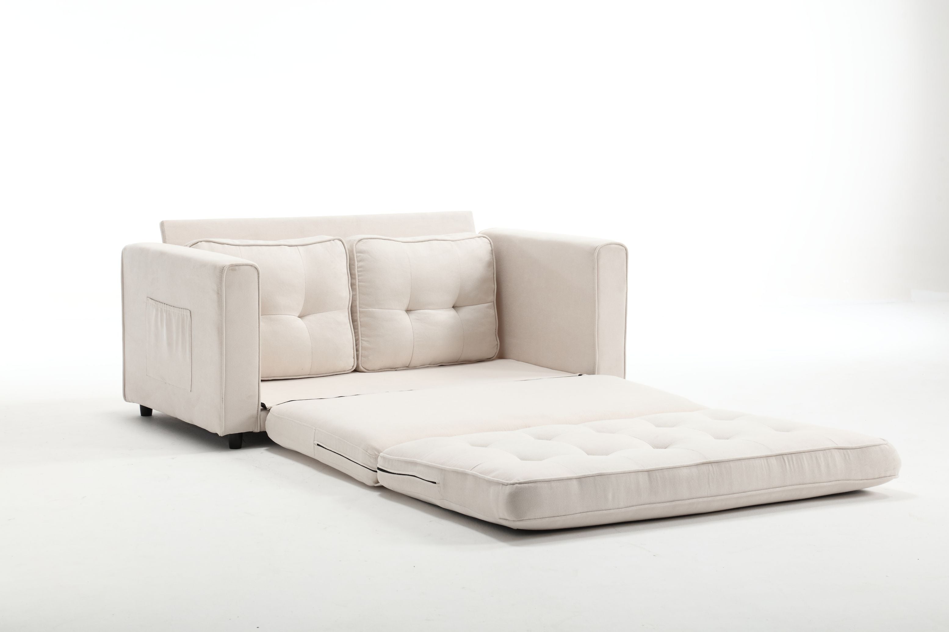 3-Fold Convertible Futon Sofa Bed Space-Saving Loveseat