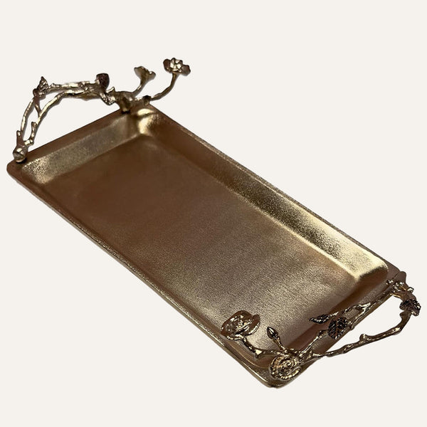 Vintage Rose Handmade Decorative Tray for Bathroom Vanity