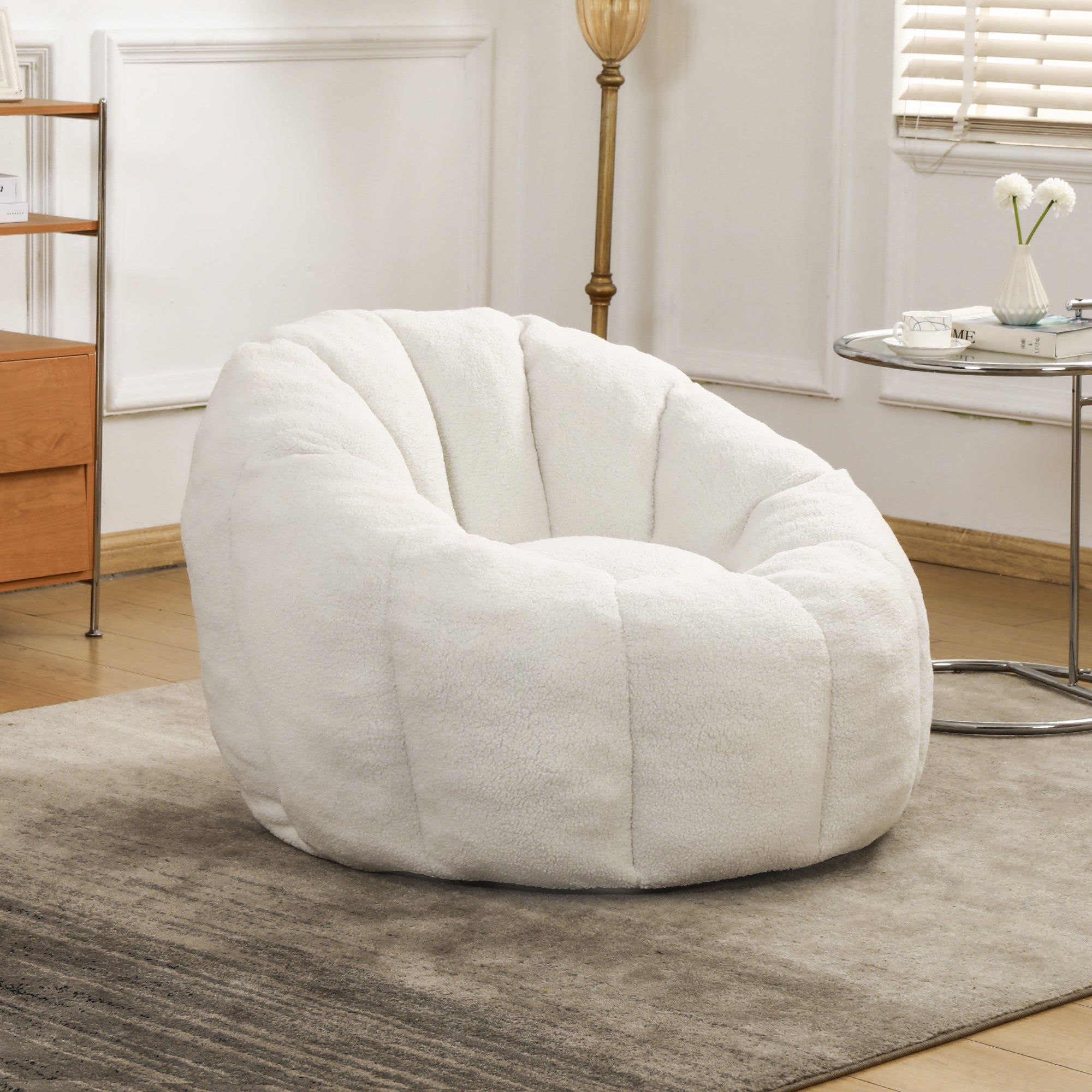 Bean Bag Chair, Bean Bag Sofa Chair with Armrests Stuffed High-Density Foam, Lazy Sofa Comfy Chairs, BeanBag Chair for Adults in Living Room, Bedroom Reading