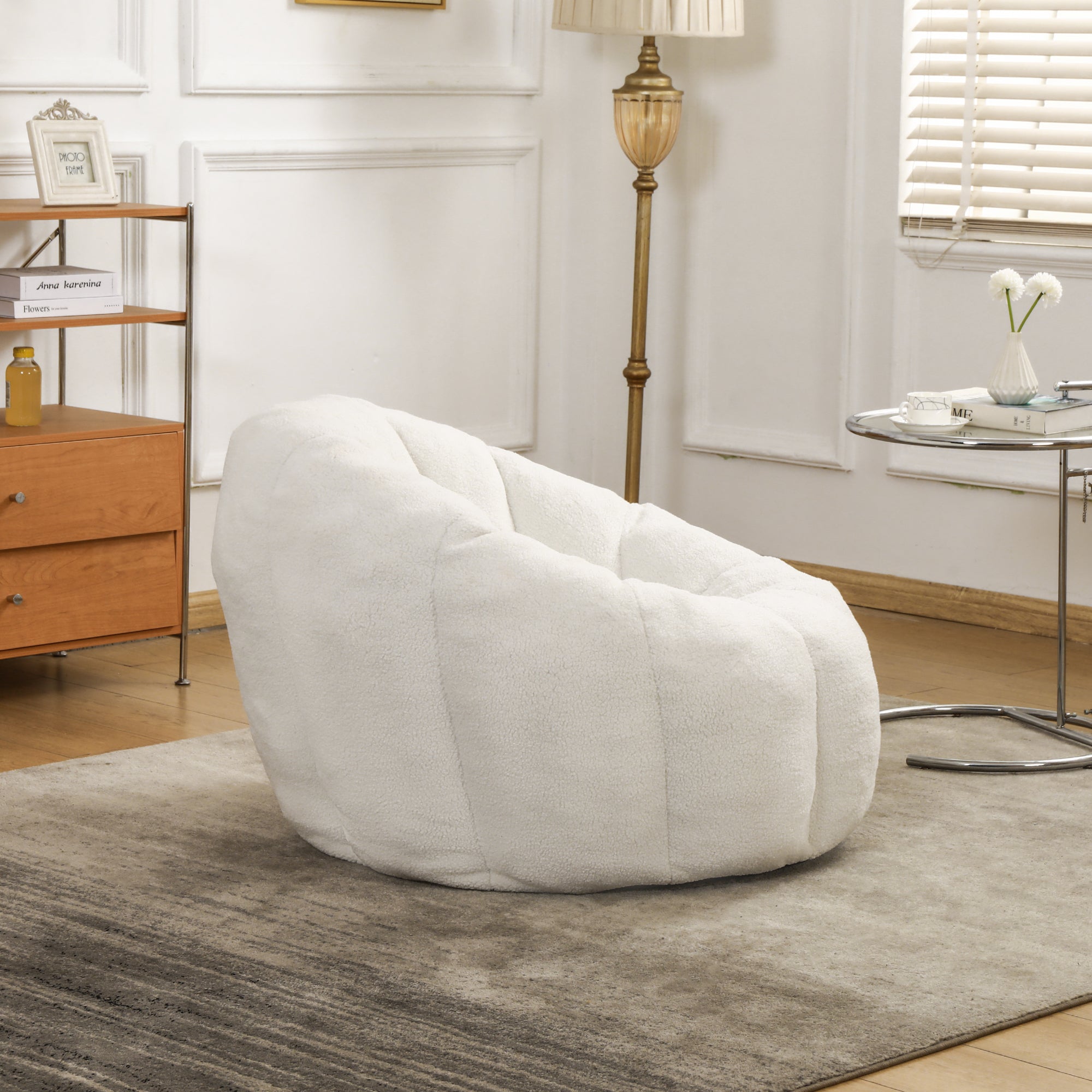 Bean Bag Chair, Bean Bag Sofa Chair with Armrests Stuffed High-Density Foam, Lazy Sofa Comfy Chairs, BeanBag Chair for Adults in Living Room, Bedroom Reading