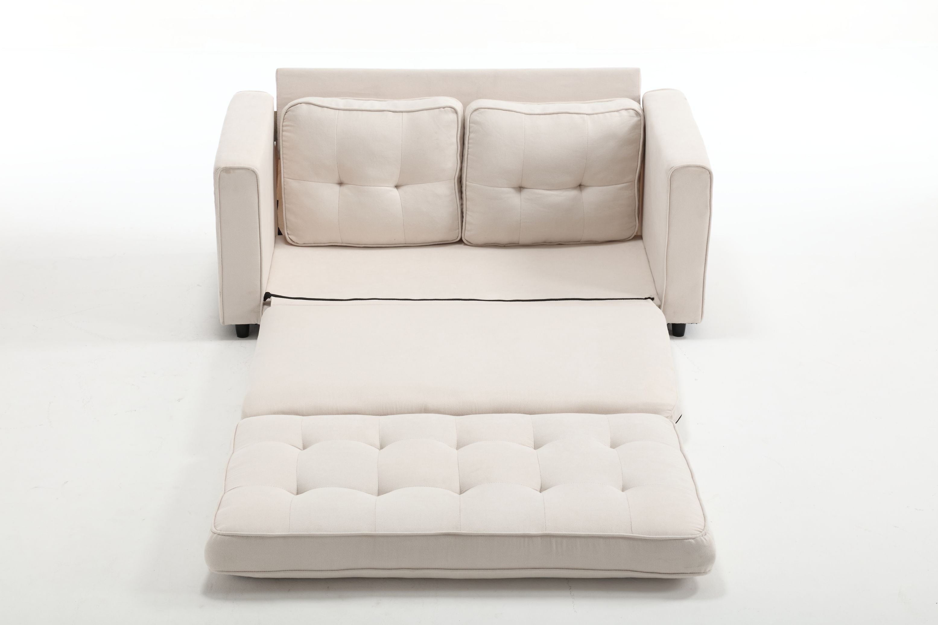 3-Fold Convertible Futon Sofa Bed Space-Saving Loveseat