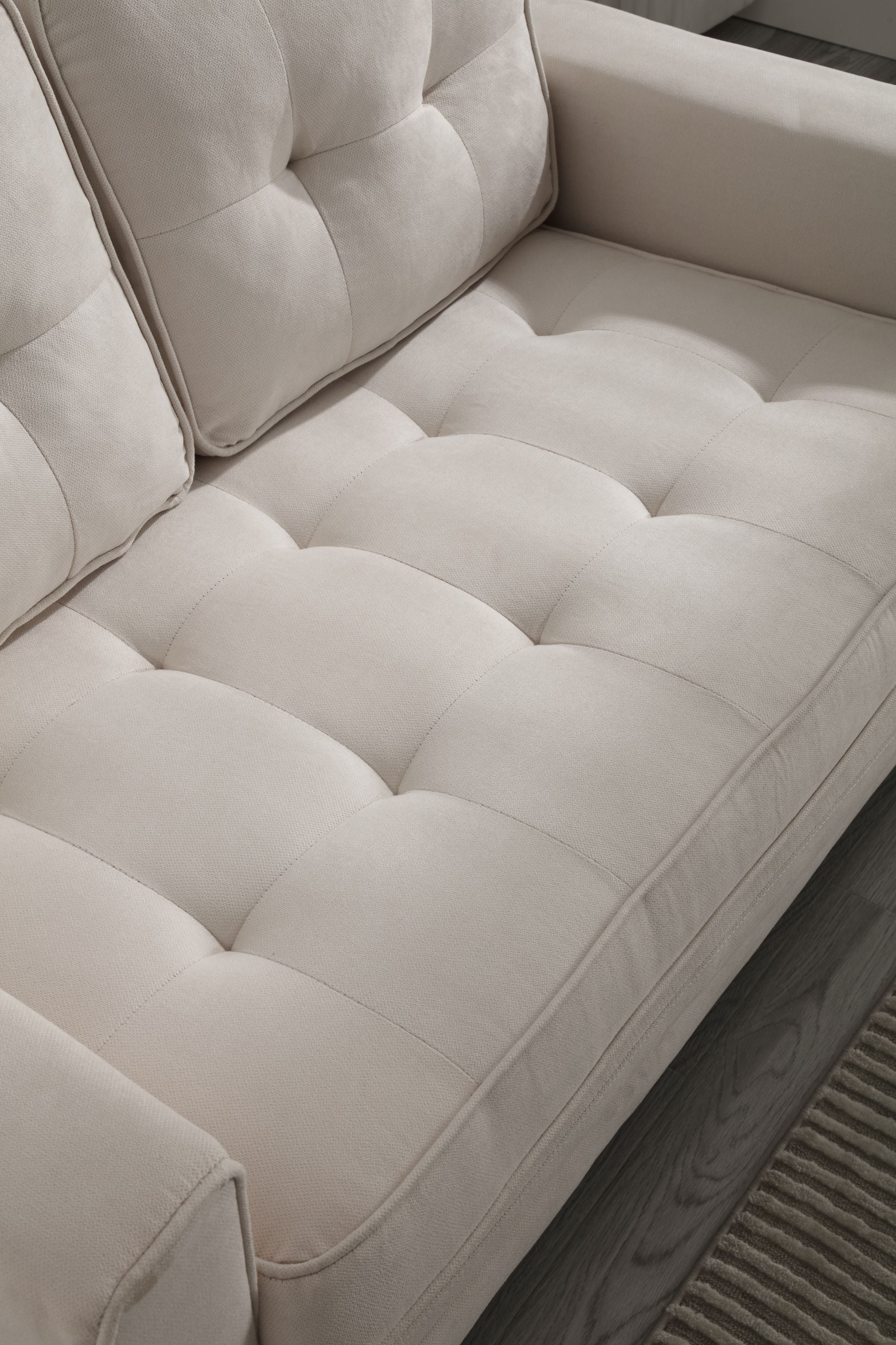 3-Fold Convertible Futon Sofa Bed Space-Saving Loveseat