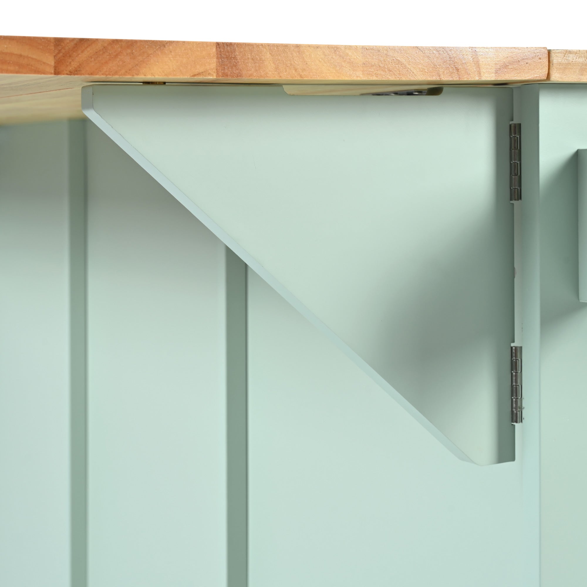 Mint Green Kitchen Trolley with Cabinet and 3 Dining Drawers