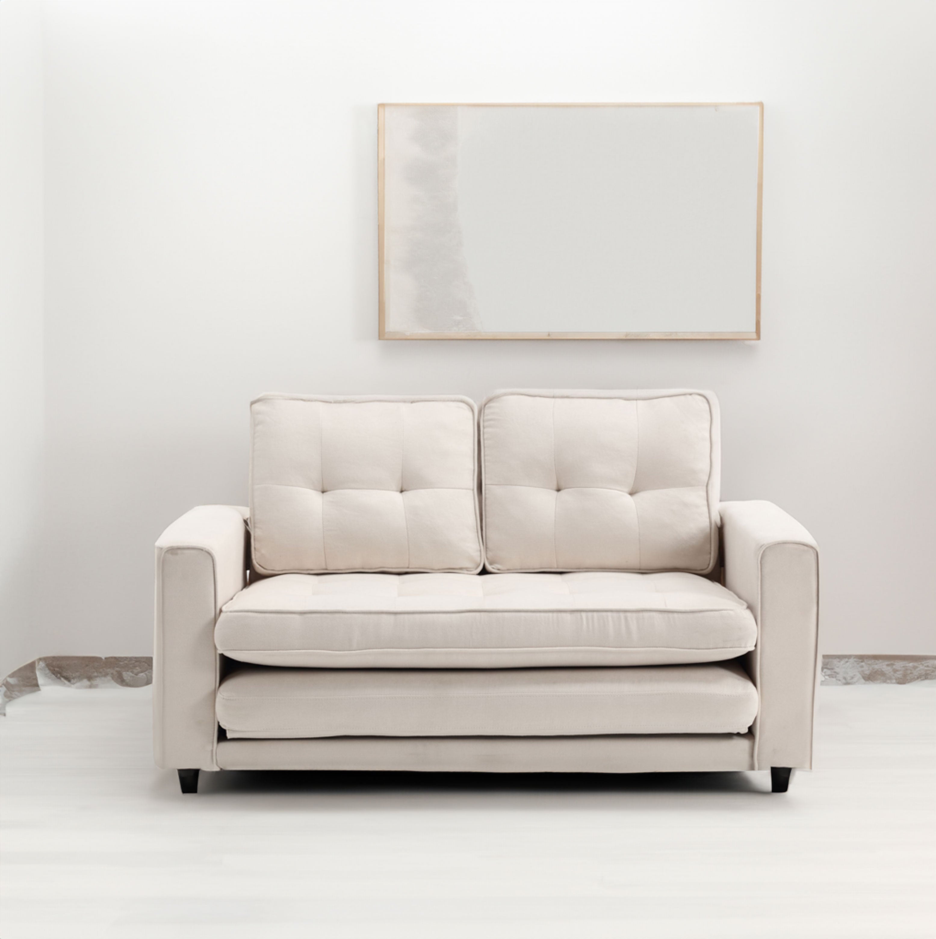3-Fold Convertible Futon Sofa Bed Space-Saving Loveseat