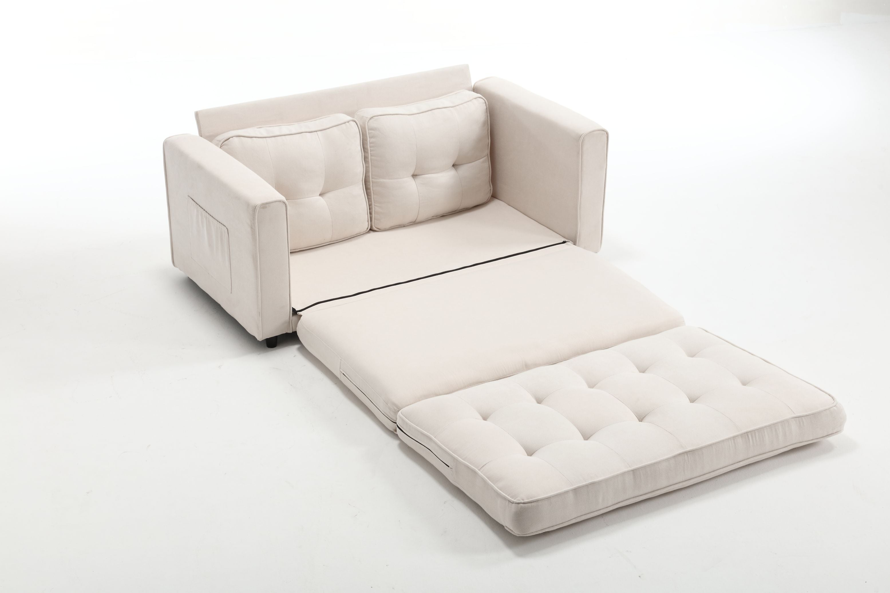 3-Fold Convertible Futon Sofa Bed Space-Saving Loveseat