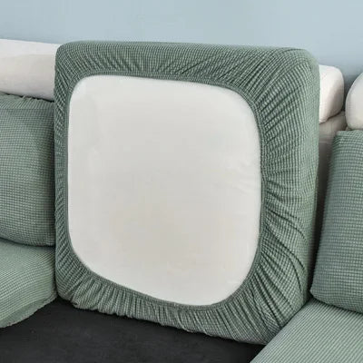 Solid Color Sofa Slipcover Elastic Furniture Protector Soft Finish