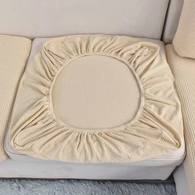 Solid Color Sofa Slipcover Elastic Furniture Protector Soft Finish