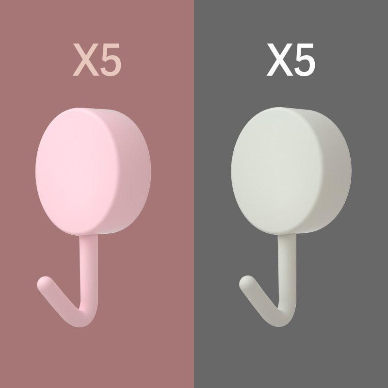 10PCS Strong Self-Adhesive Wall Hooks – No Drilling Needed