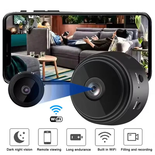 A9 Mini WiFi Security Camera – Wireless HD Video Surveillance IP Camera with Night Vision & Motion Detection for Home Monitoring