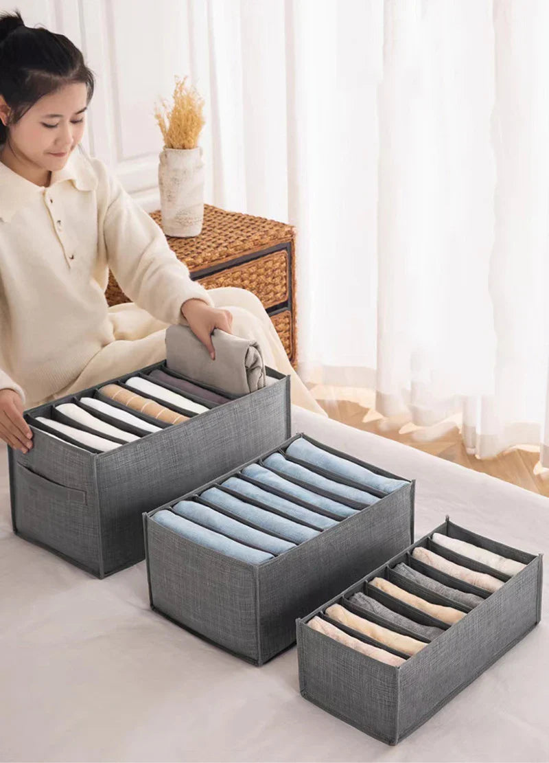 Underwear & Bra Storage Box with Divider for Wardrobe