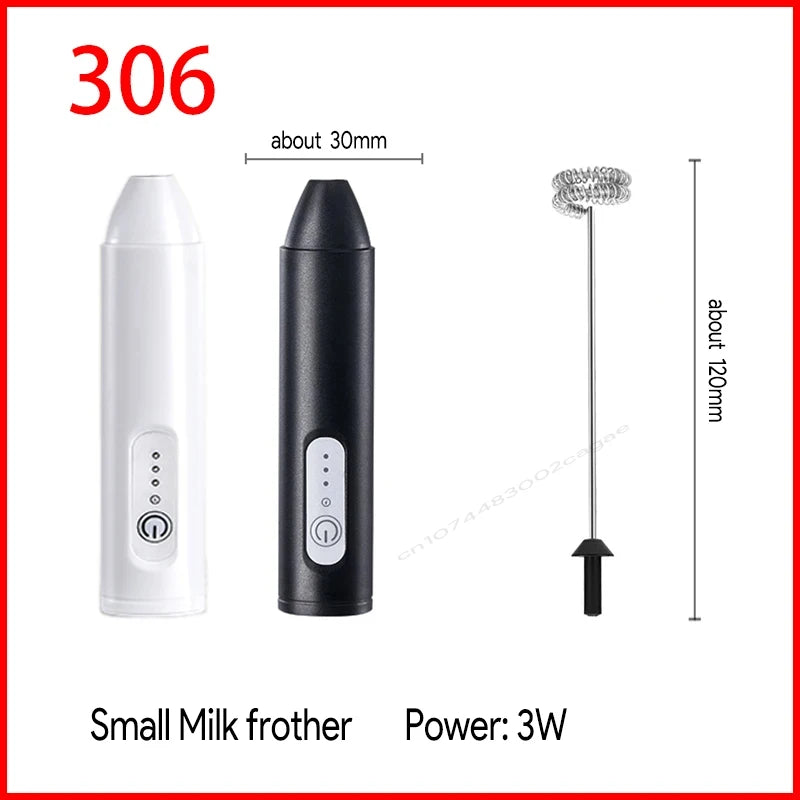 Electric Milk Frother & Egg Beater – USB Type-C Rechargeable 3-Speed Mini Handheld Foam Maker Coffee Whisk for Latte, Cappuccino & Cooking