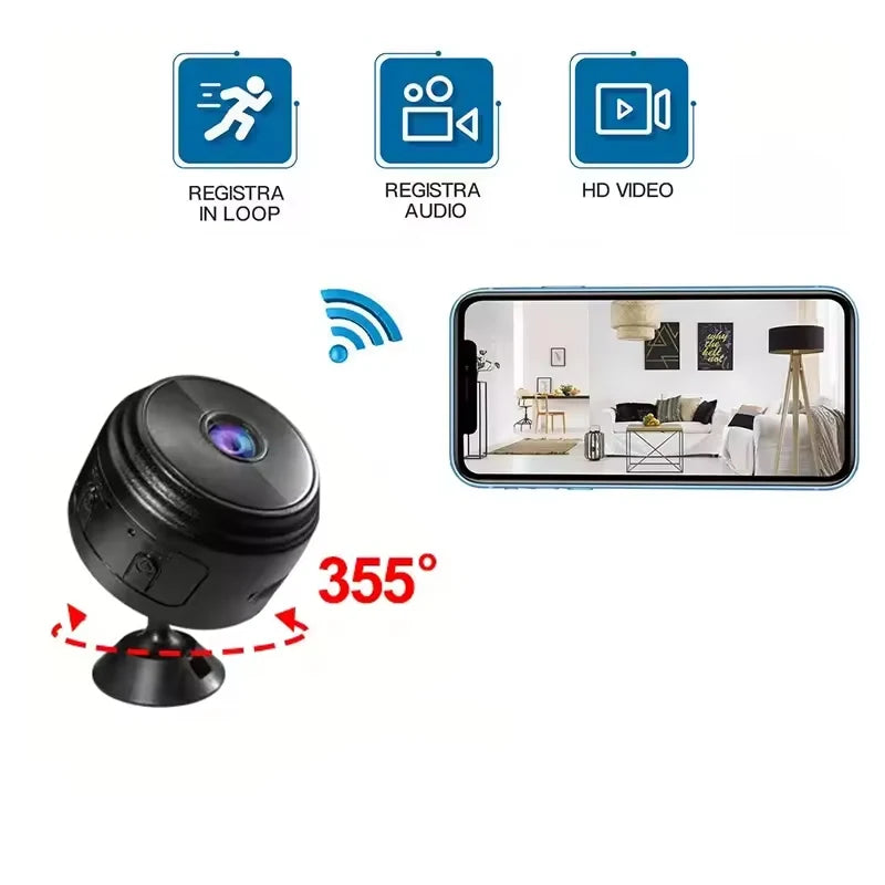A9 Mini WiFi Security Camera – Wireless HD Video Surveillance IP Camera with Night Vision & Motion Detection for Home Monitoring