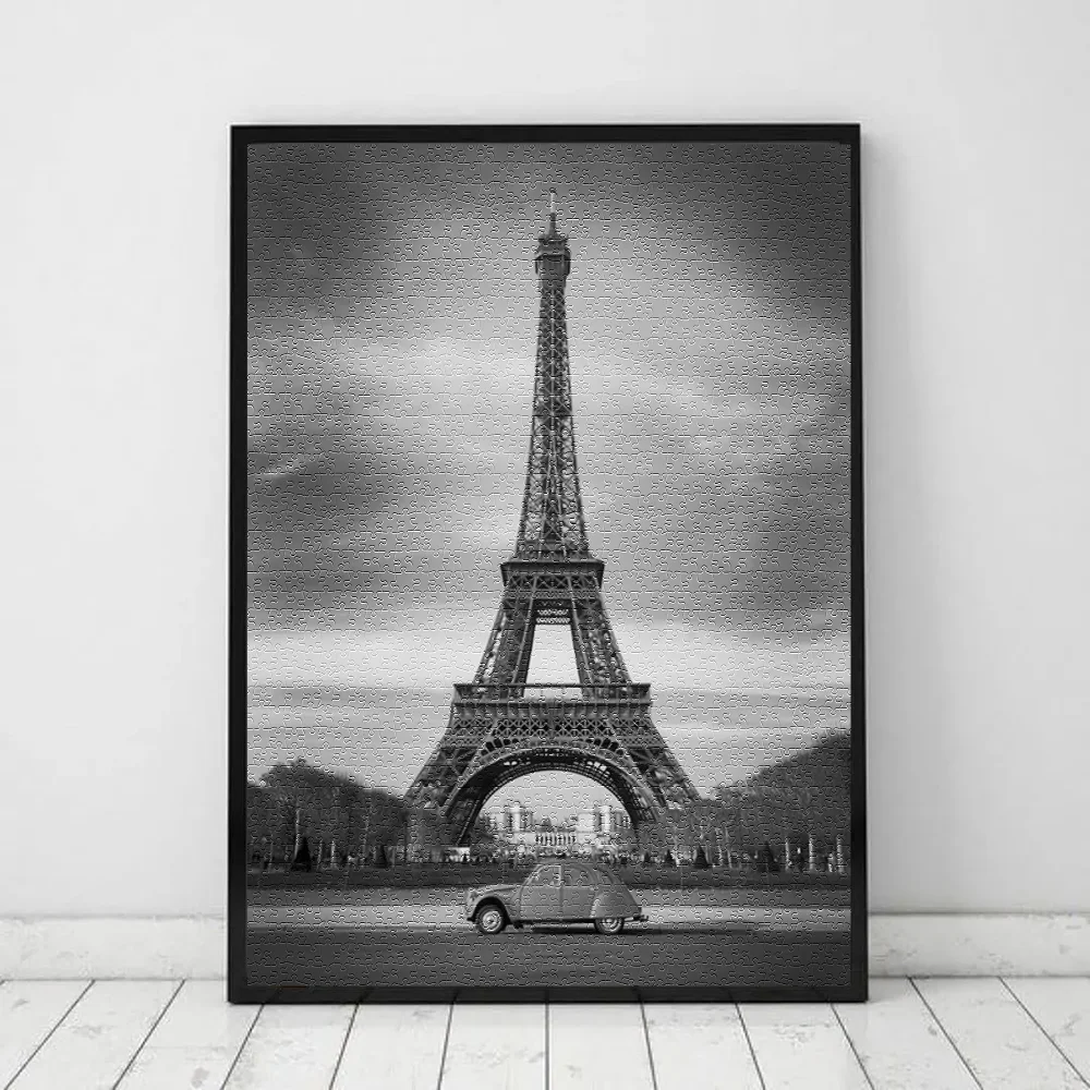 Retro Black & White Paris London Anime Posters for Wall Decor