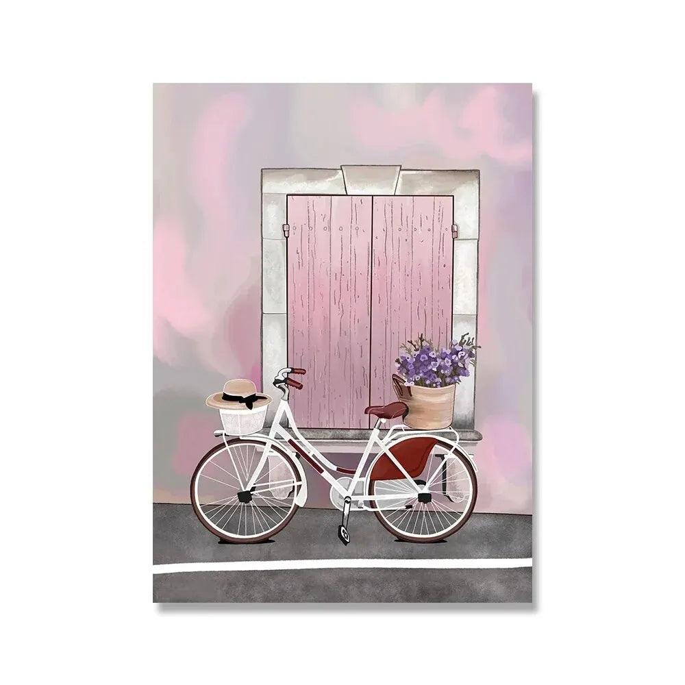 Flower and Plant Ocean Beach Canvas Wall Art for Home Decor