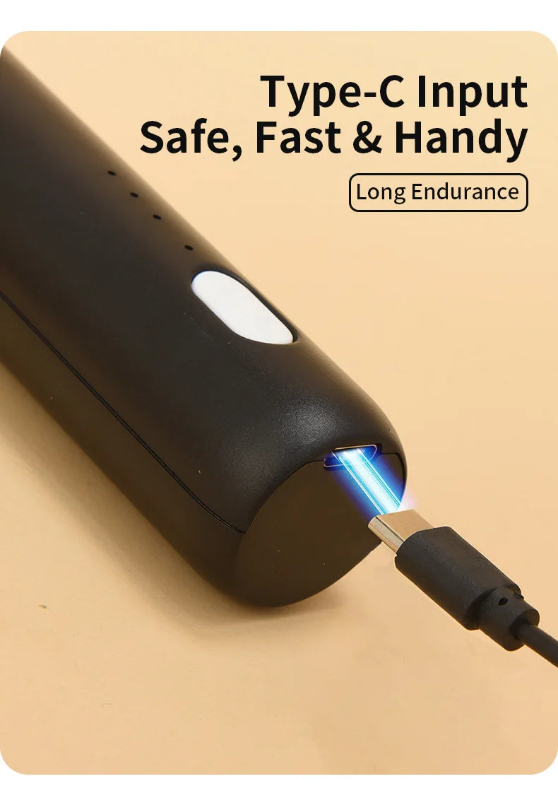 Electric Milk Frother & Egg Beater – USB Type-C Rechargeable 3-Speed Mini Handheld Foam Maker Coffee Whisk for Latte, Cappuccino & Cooking