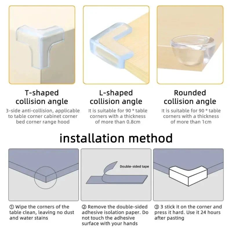 Table Corner Protectors for Baby Furniture Corner Guards Clear Children Anti Collision Edge Guards Baby Safety Table Edge Covers
