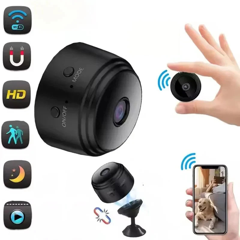 A9 Mini WiFi Security Camera – Wireless HD Video Surveillance IP Camera with Night Vision & Motion Detection for Home Monitoring