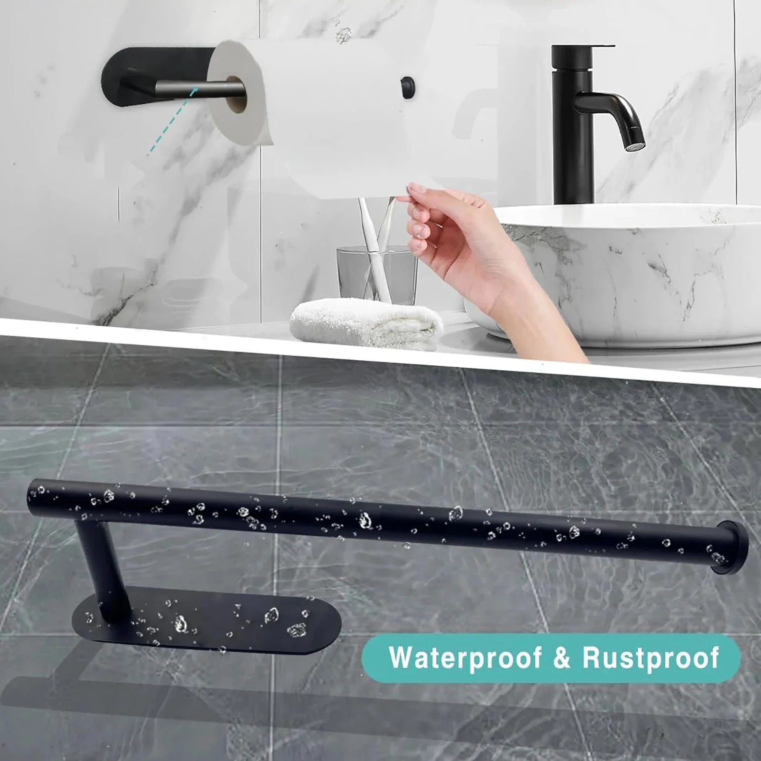 Adhesive Kitchen Paper Towel Holder – Tissue Hanger & Napkin Rack