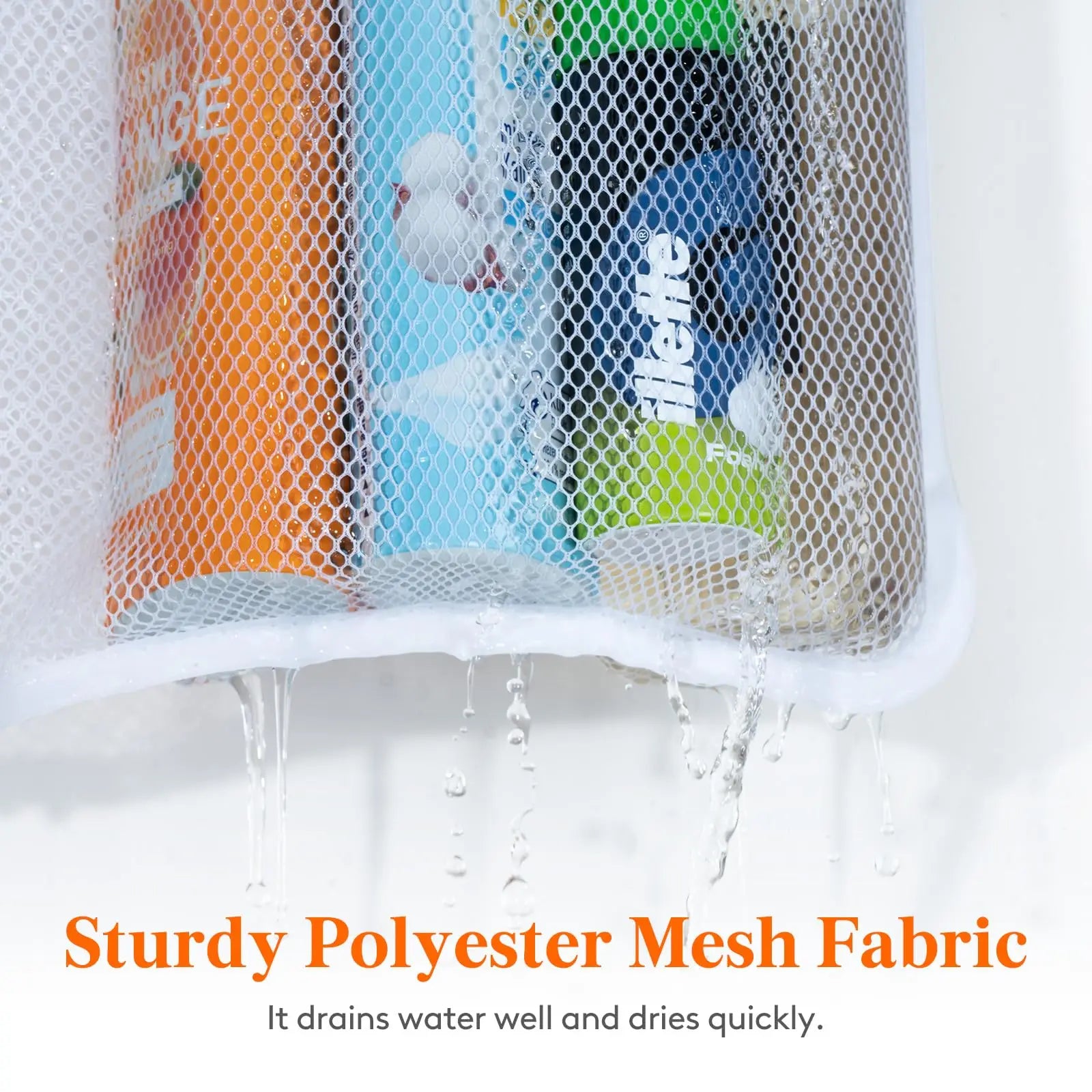 Hanging Mesh Shower Organizer Bag for Bathroom Storage