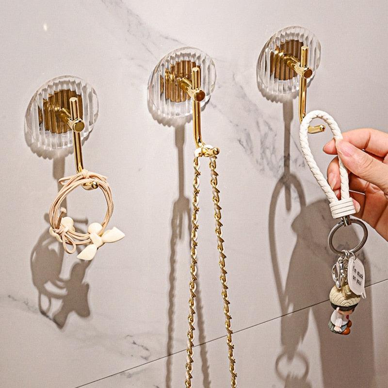 Acrylic Self-Adhesive Wall Hooks for Towels, Coats & Bags