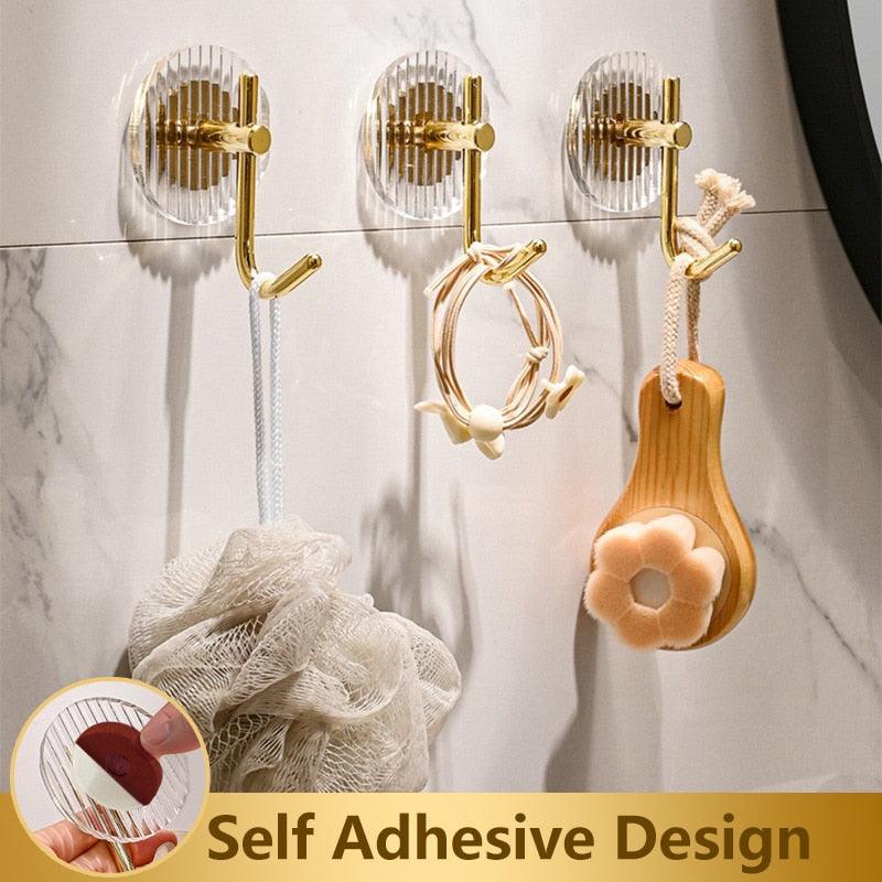 Acrylic Self-Adhesive Wall Hooks for Towels, Coats & Bags