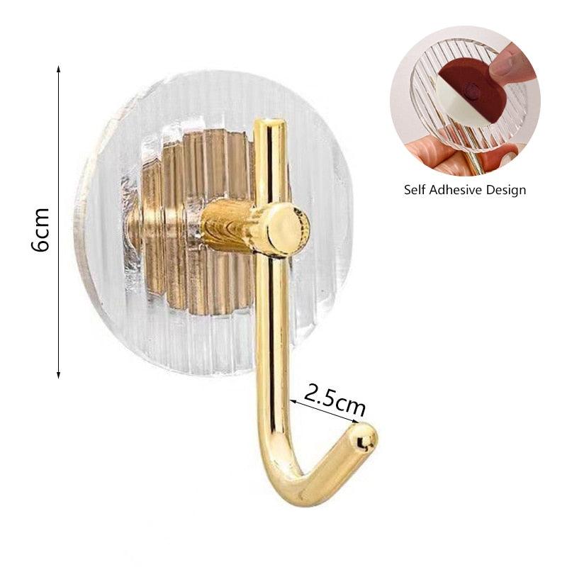 Acrylic Self-Adhesive Wall Hooks for Towels, Coats & Bags