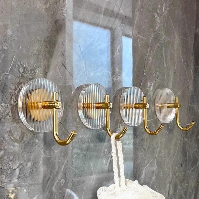Acrylic Self-Adhesive Wall Hooks for Towels, Coats & Bags