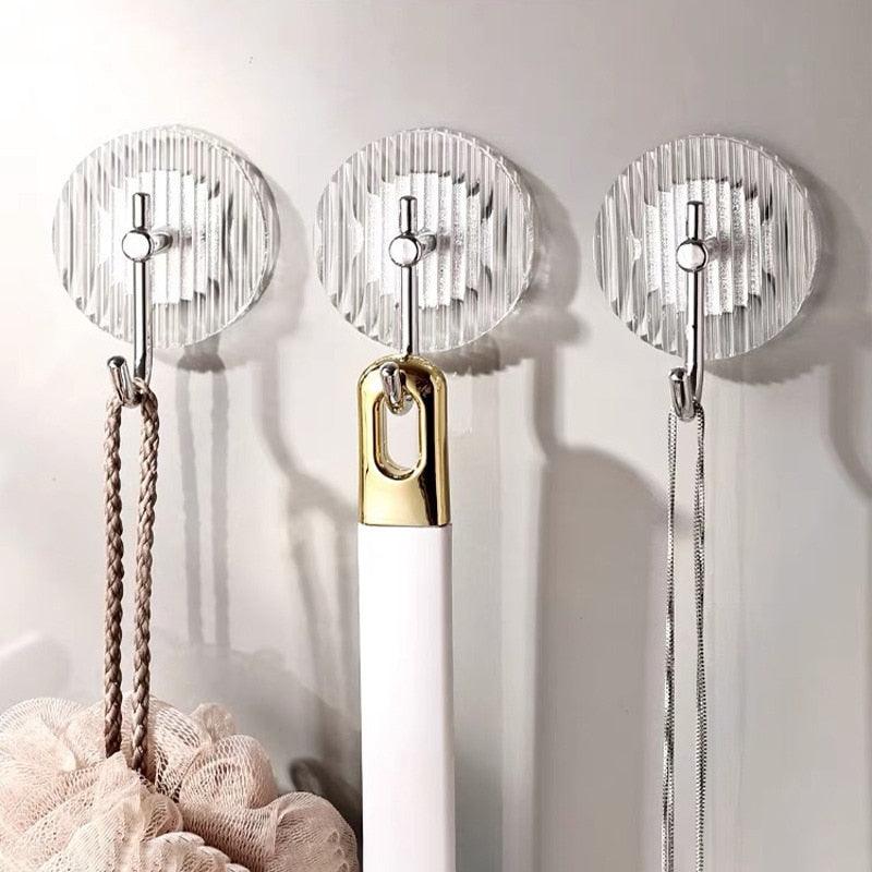 Acrylic Self-Adhesive Wall Hooks for Towels, Coats & Bags