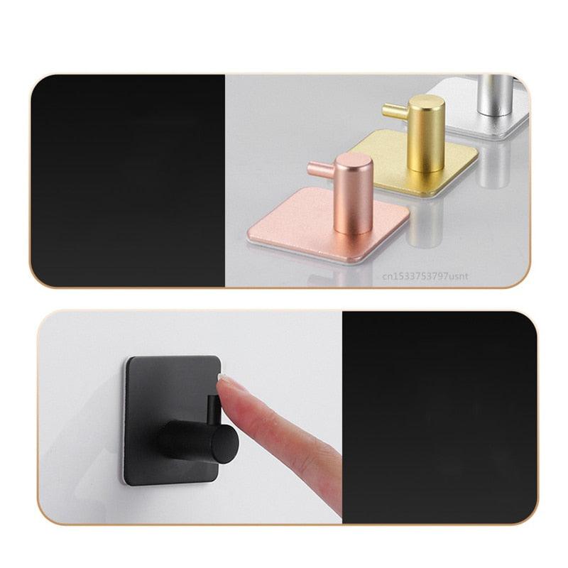 Adhesive Wall Hooks for Keys, Coats, Towels, and Bags