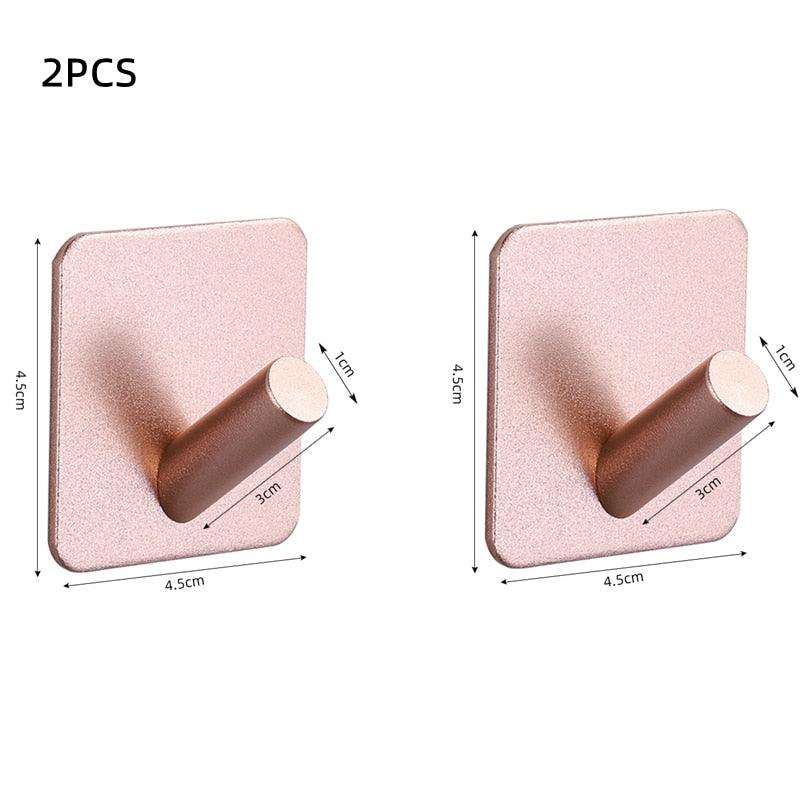 Adhesive Wall Hooks for Keys, Coats, Towels, and Bags
